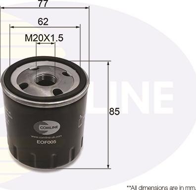 Comline EOF005 - Маслен филтър vvparts.bg