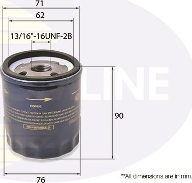 Comline EOF003 - Маслен филтър vvparts.bg