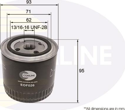 Comline EOF026 - Маслен филтър vvparts.bg