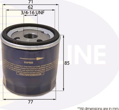 Comline EOF022 - Маслен филтър vvparts.bg