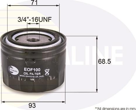 Comline EOF100 - Маслен филтър vvparts.bg