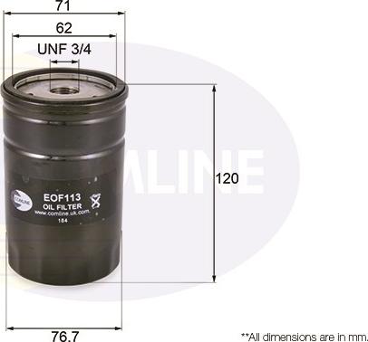 Comline EOF113 - Маслен филтър vvparts.bg