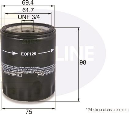 Comline EOF125 - Маслен филтър vvparts.bg