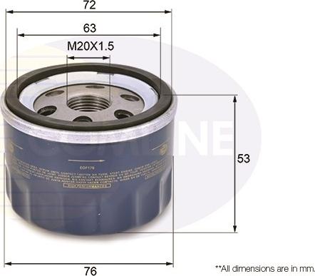 Comline EOF176 - Маслен филтър vvparts.bg