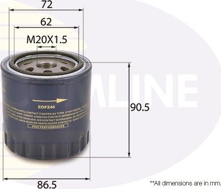 Comline EOF246 - Маслен филтър vvparts.bg