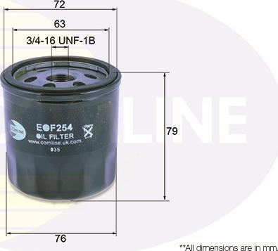 Comline EOF254 - Маслен филтър vvparts.bg