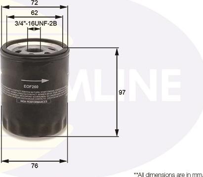 Comline EOF260 - Маслен филтър vvparts.bg