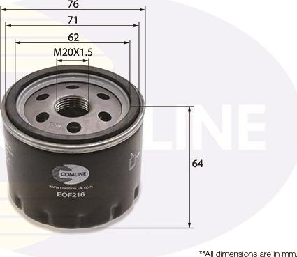 Comline EOF216 - Маслен филтър vvparts.bg