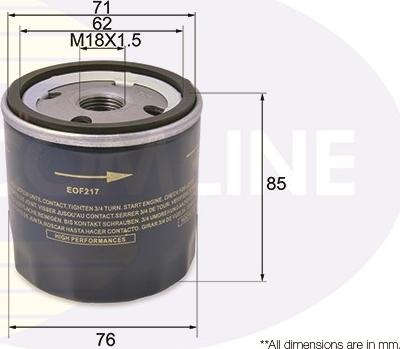 Comline EOF217 - Маслен филтър vvparts.bg