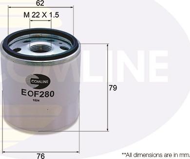 Comline EOF280 - Маслен филтър vvparts.bg