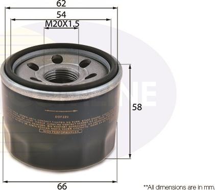 Comline EOF220 - Маслен филтър vvparts.bg