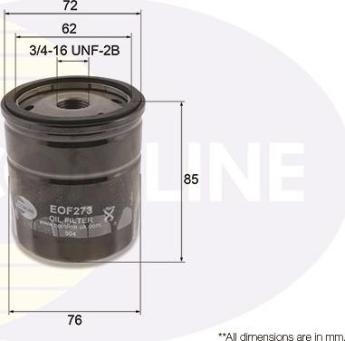 Comline EOF273 - Маслен филтър vvparts.bg