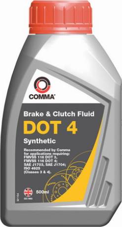 Comma DOT4SYNT500ML - Ремонтен комплект, шенкелни болтове vvparts.bg