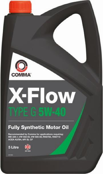 Comma X-FLOW G 5W40 SYNT. 5L - Двигателно масло vvparts.bg