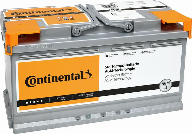 Continental 2800012008280 - Стартов акумулатор vvparts.bg