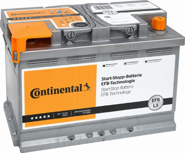 Continental 2800012039280 - Стартов акумулатор vvparts.bg