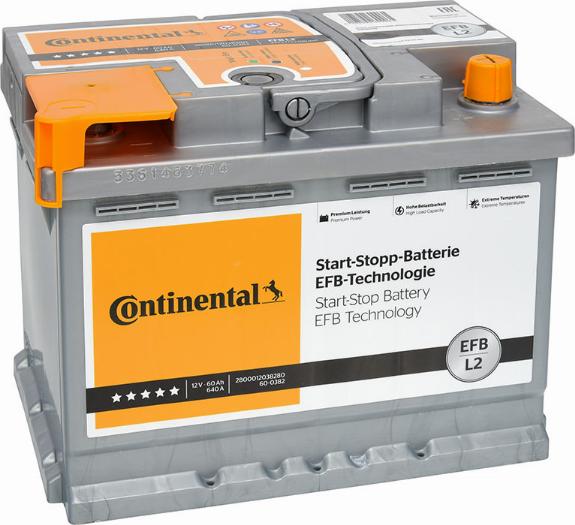 Continental 2800012038280 - Стартов акумулатор vvparts.bg