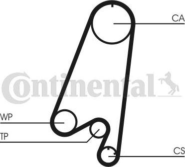 CONTITECH CT 910 WP1 - Водна помпа+ к-кт ангренажен ремък vvparts.bg