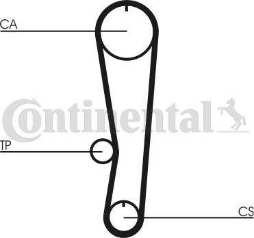 CONTITECH CT 895 - Ангренажен ремък vvparts.bg