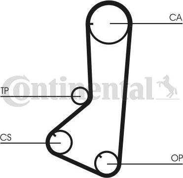 CONTITECH CT 801 - Ангренажен ремък vvparts.bg