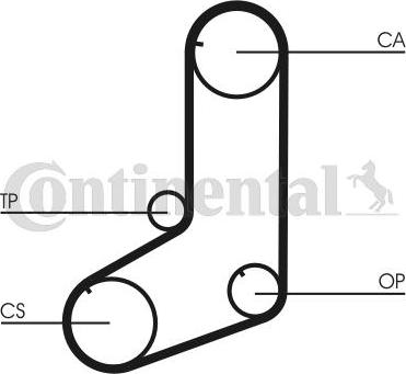 CONTITECH CT 801 - Ангренажен ремък vvparts.bg