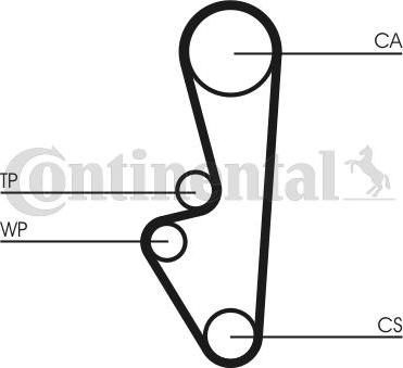 CONTITECH CT 798 - Ангренажен ремък vvparts.bg