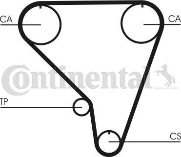 CONTITECH CT789 - Ангренажен ремък vvparts.bg