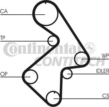 CONTINENTAL CTAM BR CT998 - Ангренажен ремък vvparts.bg