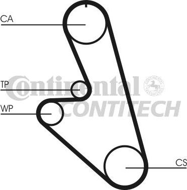 CONTINENTAL CTAM BR CT959 - Ангренажен ремък vvparts.bg