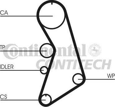 CONTINENTAL CTAM BR CT909 - Ангренажен ремък vvparts.bg