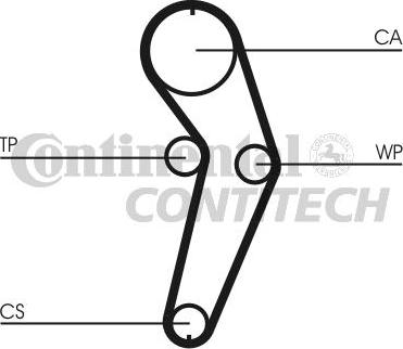 CONTINENTAL CTAM BR CT988 - Ангренажен ремък vvparts.bg