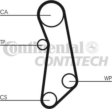 CONTINENTAL CTAM BR CT488 - Ангренажен ремък vvparts.bg