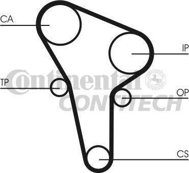 CONTINENTAL CTAM BR CT513 - Ангренажен ремък vvparts.bg