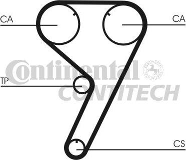 CONTINENTAL CTAM BR CT608 - Ангренажен ремък vvparts.bg