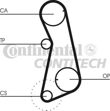 CONTINENTAL CTAM BR CT637 - Ангренажен ремък vvparts.bg