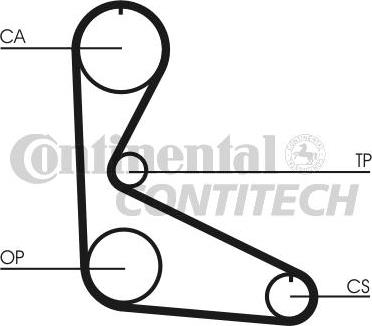 CONTINENTAL CTAM BR CT626K2 - Комплект ангренажен ремък vvparts.bg