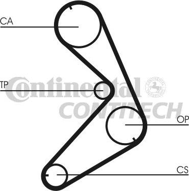 CONTINENTAL CTAM BR CT676 - Ангренажен ремък vvparts.bg