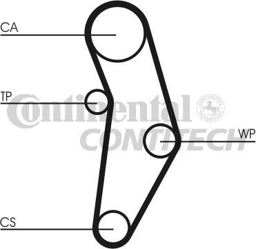 CONTINENTAL CTAM BR CT1049 - Ангренажен ремък vvparts.bg