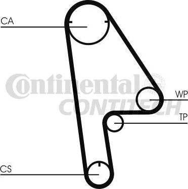 CONTINENTAL CTAM BR CT1001 - Ангренажен ремък vvparts.bg