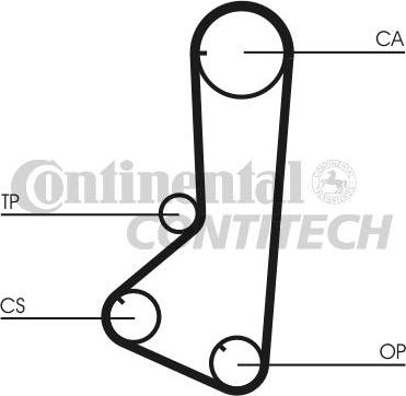 CONTINENTAL CTAM BR CT839 - Ангренажен ремък vvparts.bg