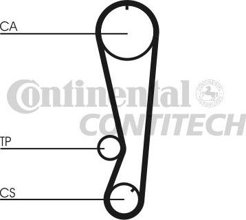 CONTINENTAL CTAM BR CT850 - Ангренажен ремък vvparts.bg