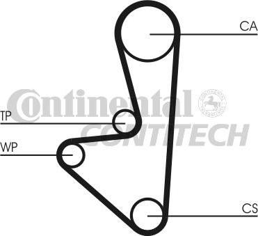 CONTINENTAL CTAM BR CT744 - Ангренажен ремък vvparts.bg