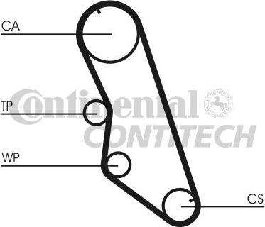 CONTINENTAL CTAM BR CT754 - Ангренажен ремък vvparts.bg