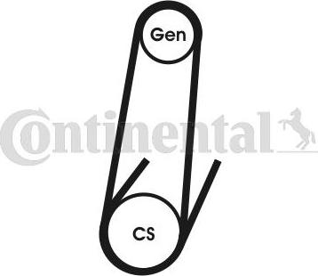 CONTITECH 4 PK 611 ELAST - Пистов ремък vvparts.bg