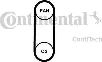 Continental 4PK711ELASTT1 - Комплект пистов ремък vvparts.bg