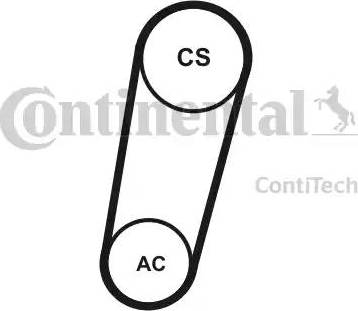 Continental 5PK705 ELAST T1 - Пистов ремък vvparts.bg