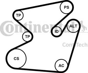 Continental 6PK1950K1 - Комплект пистов ремък vvparts.bg