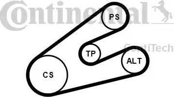 Continental 6PK1453K1 - Комплект пистов ремък vvparts.bg