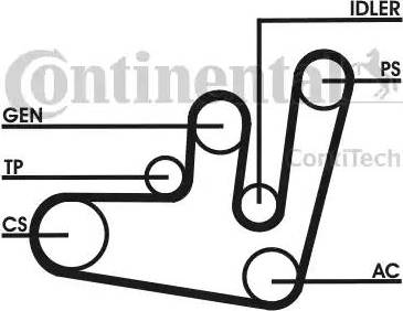 Continental 6PK1660D1 - Комплект пистов ремък vvparts.bg