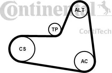 Continental 6PK1045K2 - Комплект пистов ремък vvparts.bg